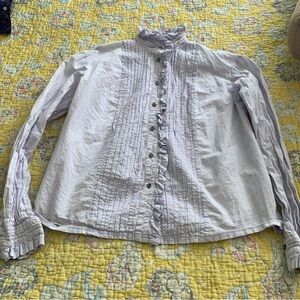 Pale lilac Laura Ashley Ruffled Shirt